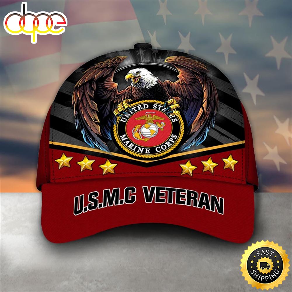 Armed Forces USMC Marine Military Veterans Day America Cap