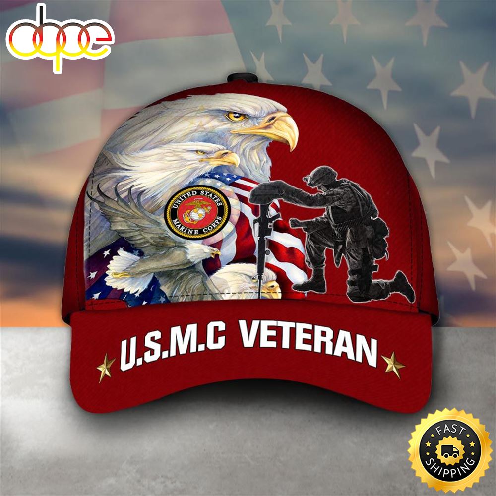 Armed Forces USMC Marine Veteran America Cap