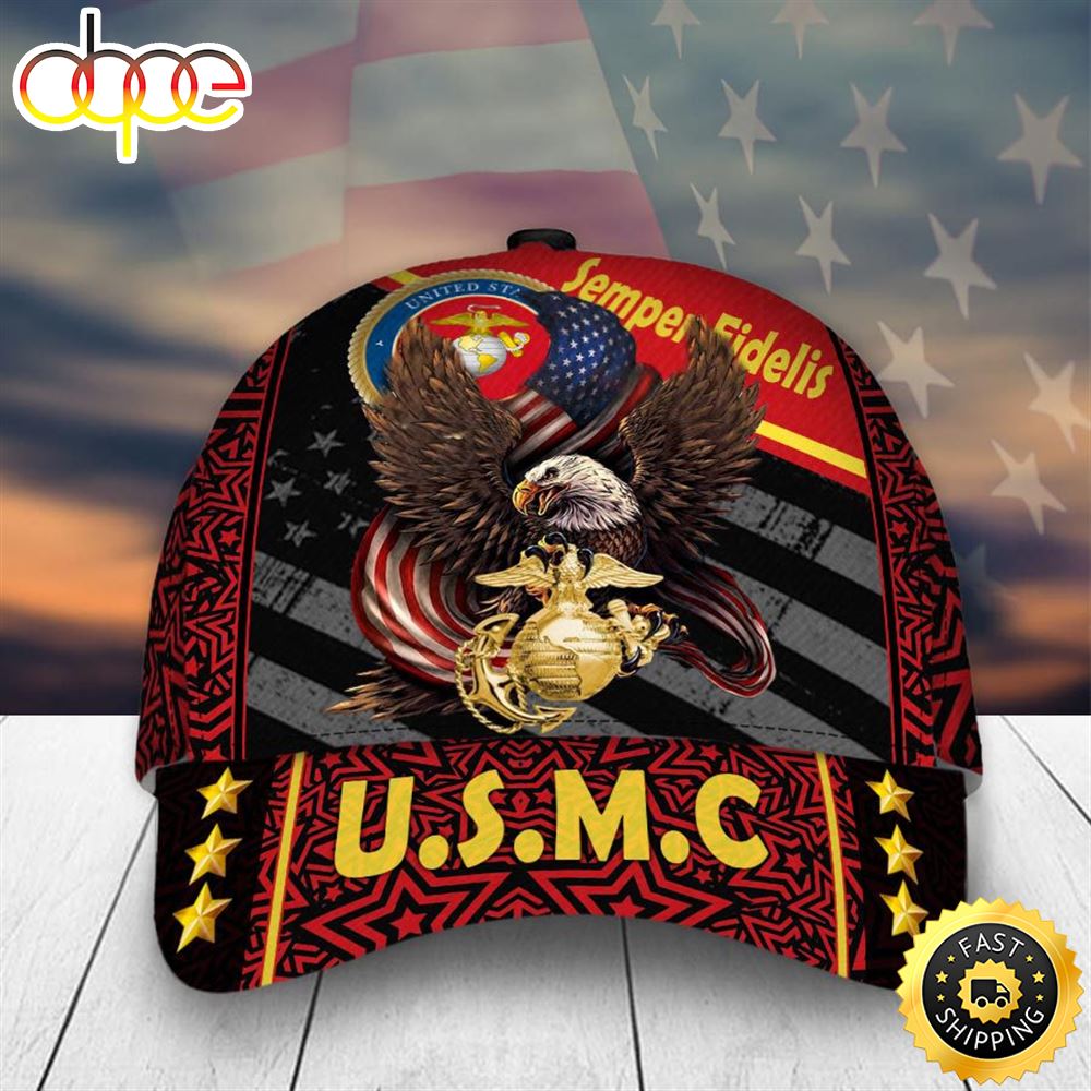 Armed Forces USMC Marine Veteran Military Soldier Cap