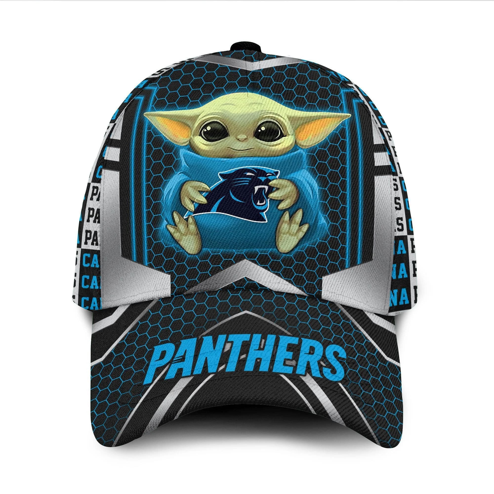 Carolina Panthers Baby Yoda All Over Print 3D Classic Cap