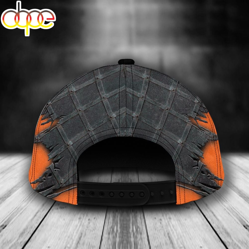 Custom Name NFL Denver Broncos Skull All Over Print - Orange 3D Classic Cap