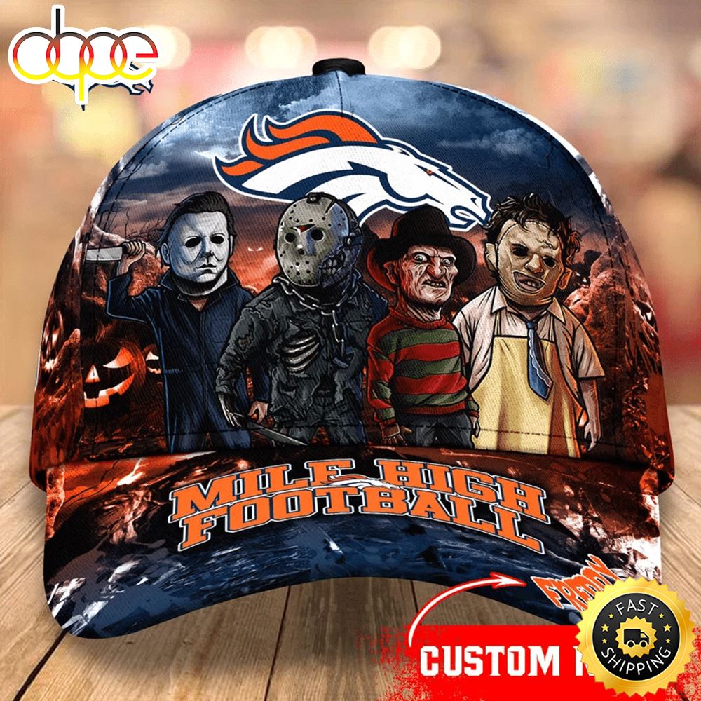 Denver Broncos  Nfl Personalized Trending Cap Mixed Horror Movie Characters