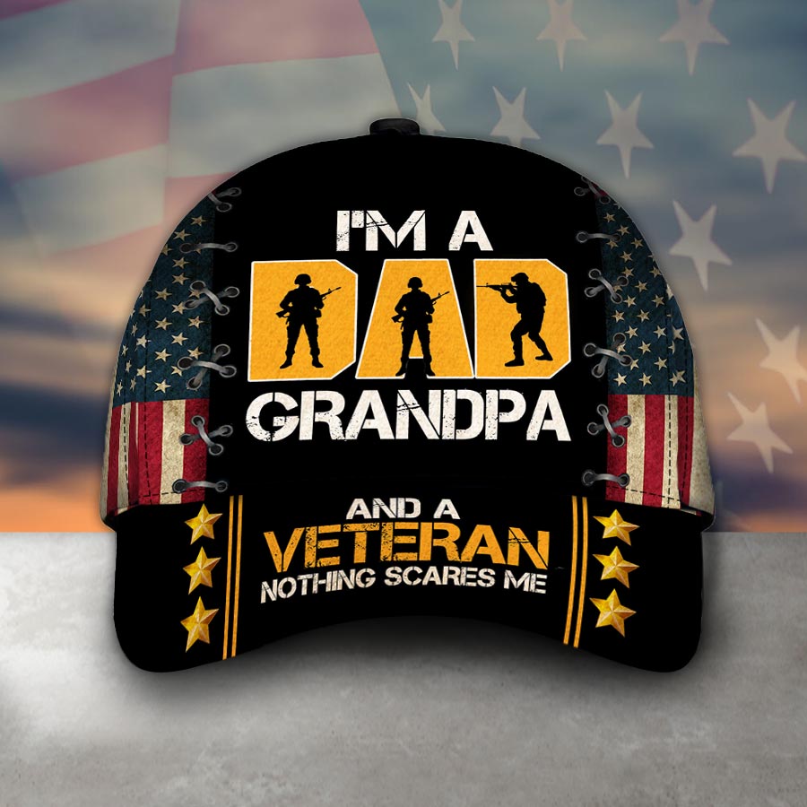 I Am A Grandpa And A Veteran Classic Cap