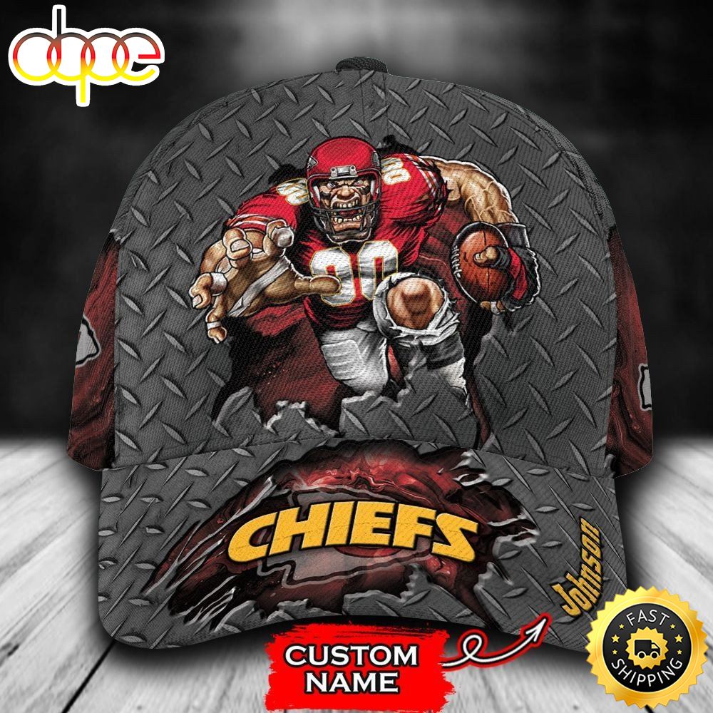 Kansas City Chiefs 3d Cap Mascot Nfl Custom Name