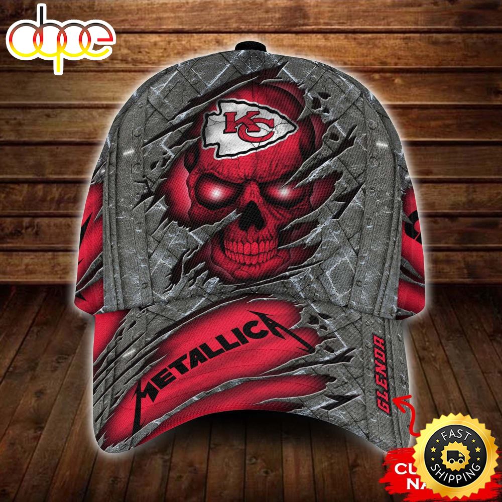 Kansas City Chiefs 3d Cap Nfl &amp; Mtlc Band Custom Name