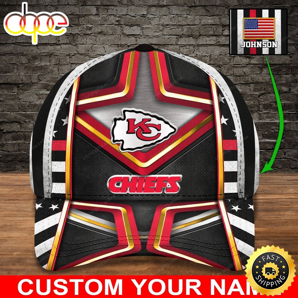 Kansas City Chiefs Nfl Personalize 3d Cap