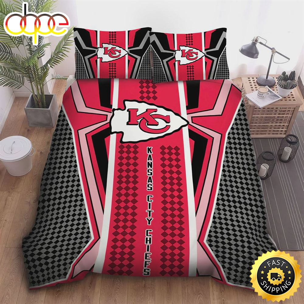 Kansas City Chiefs Nfl Team Duvet Cover Quilt Cover Pillowcase Bedding Set
