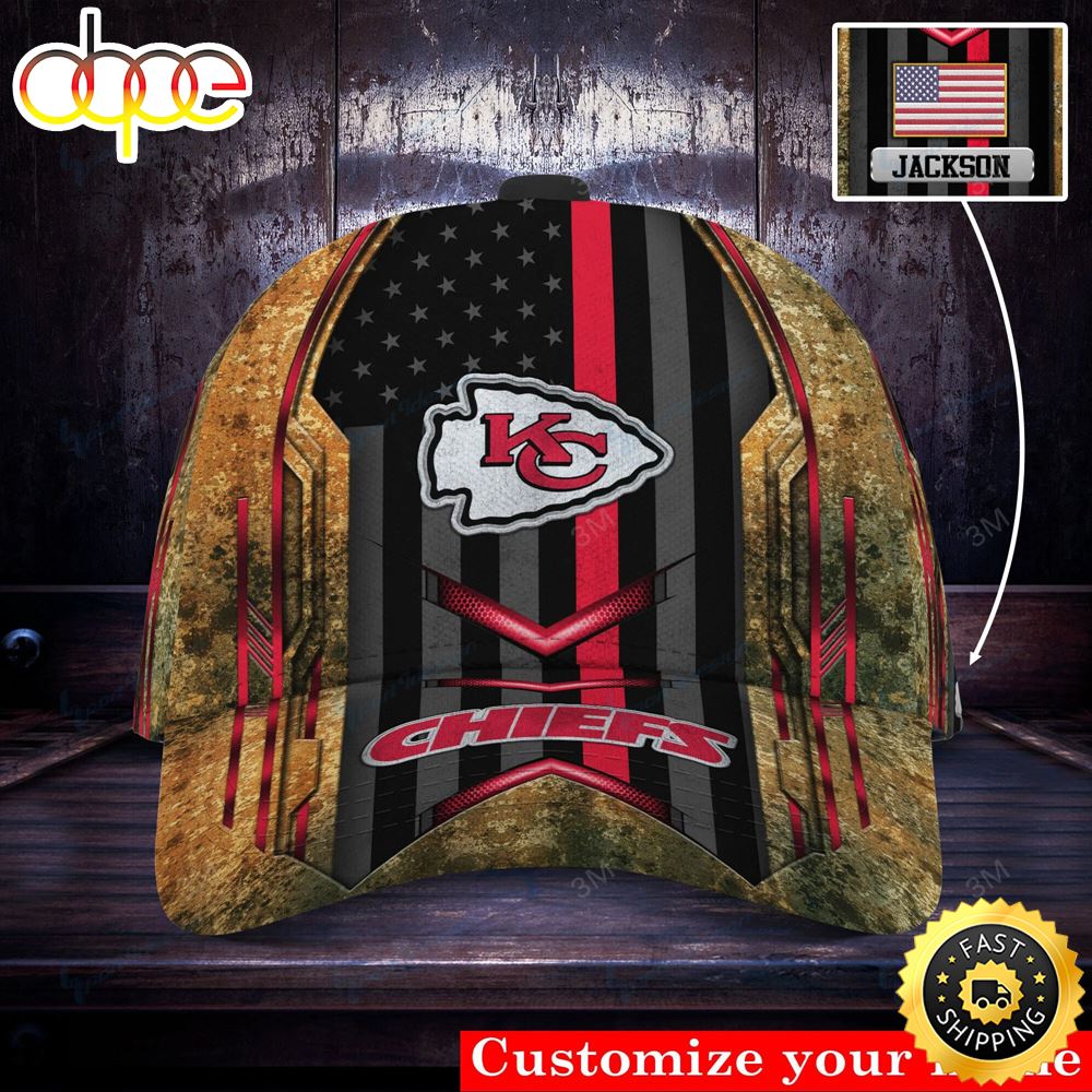 Kansas City Chiefs Personalized Hunting 3d Cap