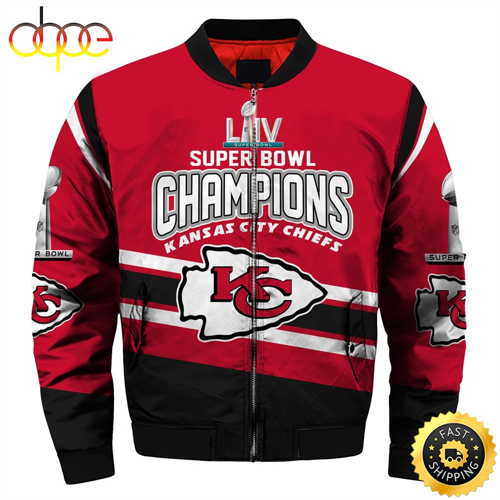 Kansas City Chiefs Super Bowl Champions 54 LIV Mens and Womens 3D Bomber Jackets Fan