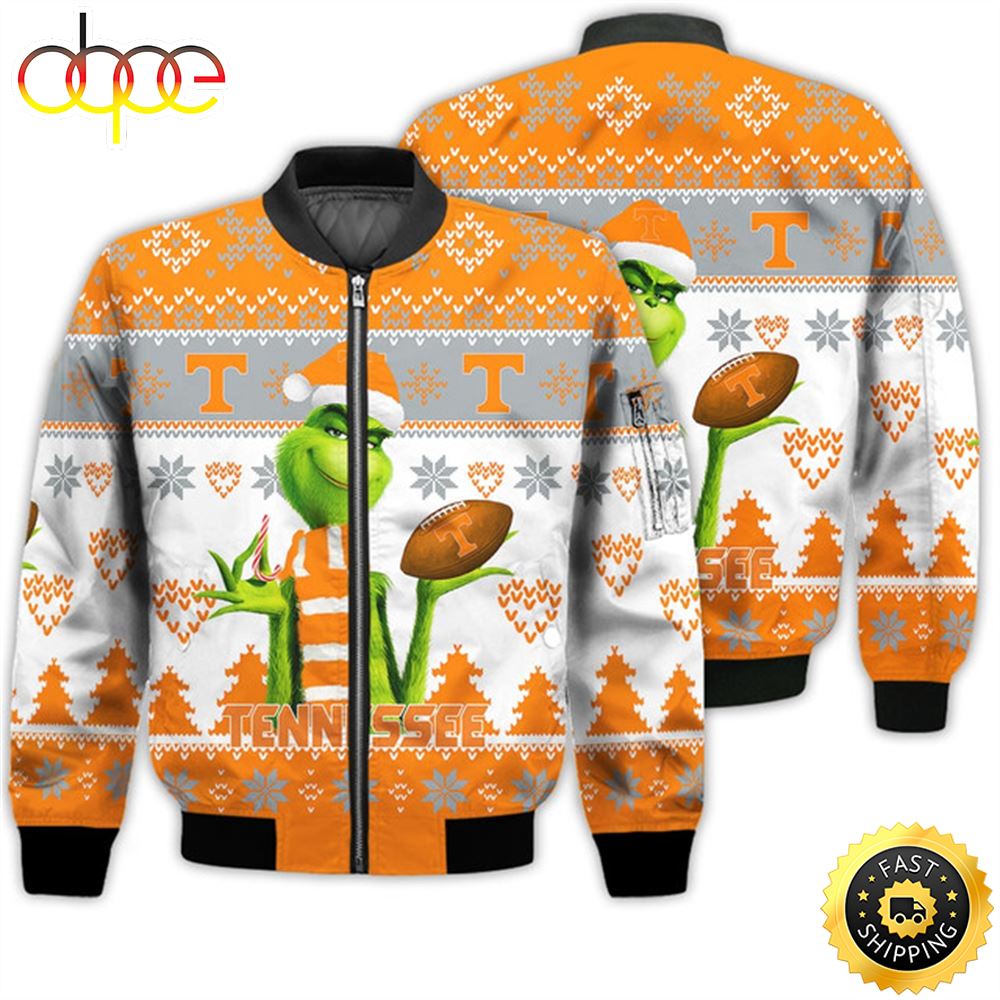 Merry Christmas 2023 Ugly Unisex National Collegiate Athletic Association American Grinch Cute Volunteers 3D Bomber Jacket