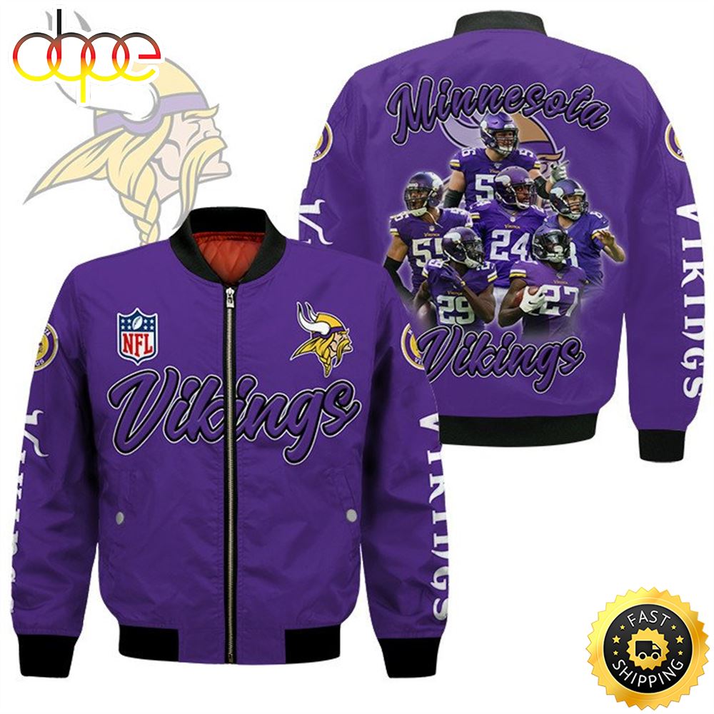Minnesota Vikings Players Nfl Bomber Jacket
