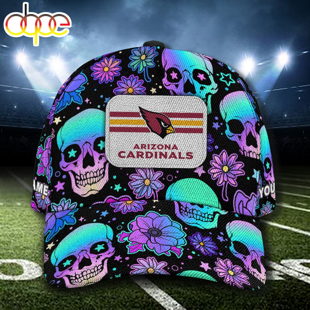 NFL Arizona Cardinals Custom Name Cap Skull