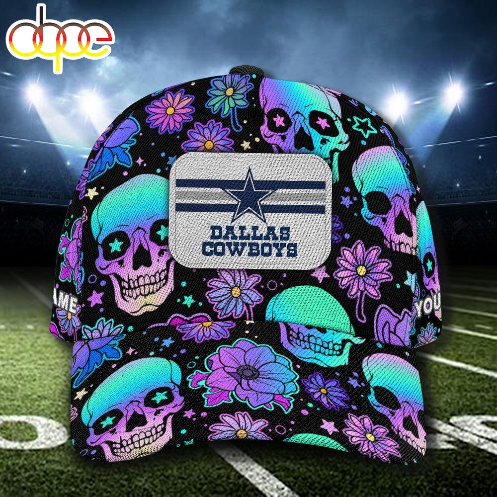 NFL Dallas Cowboys Custom Name Cap Skull