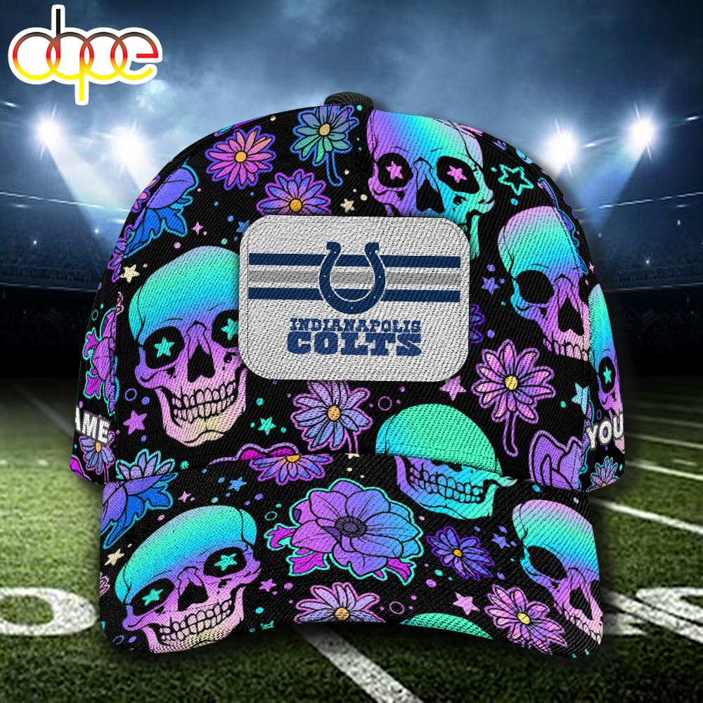 NFL Indianapolis Colts Custom Name Cap Skull