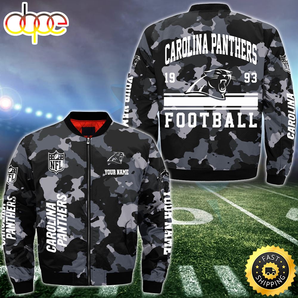 NFL Carolina Panthers Bomber Jacket Custom Your Name