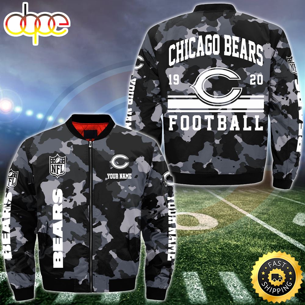 NFL Chicago Bears Bomber Jacket Custom Your Name