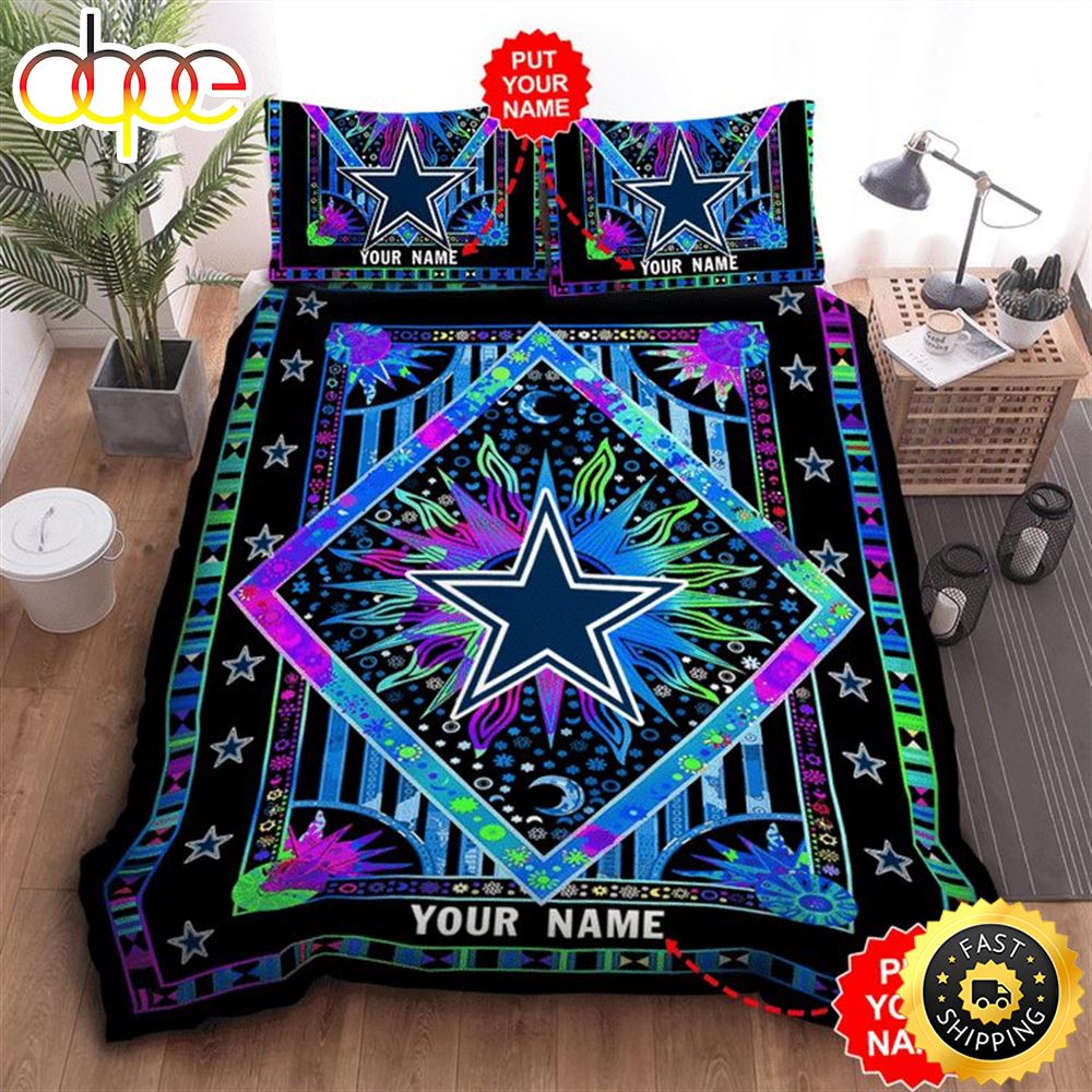 NFL Dallas Cowboys Custom Name Magic Carpet Bedding Set V2