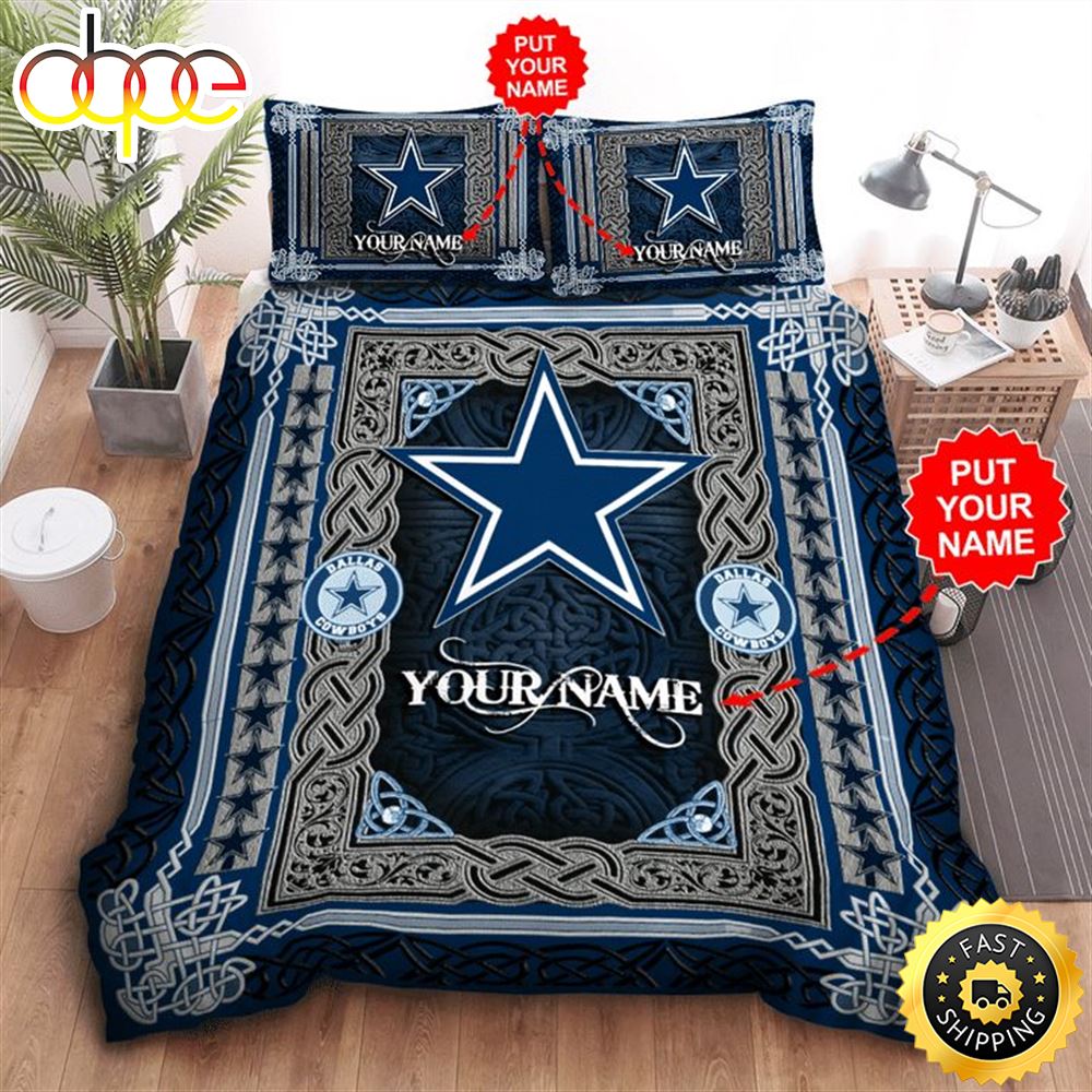 NFL Dallas Cowboys Custom Name Magic Carpet Bedding Set
