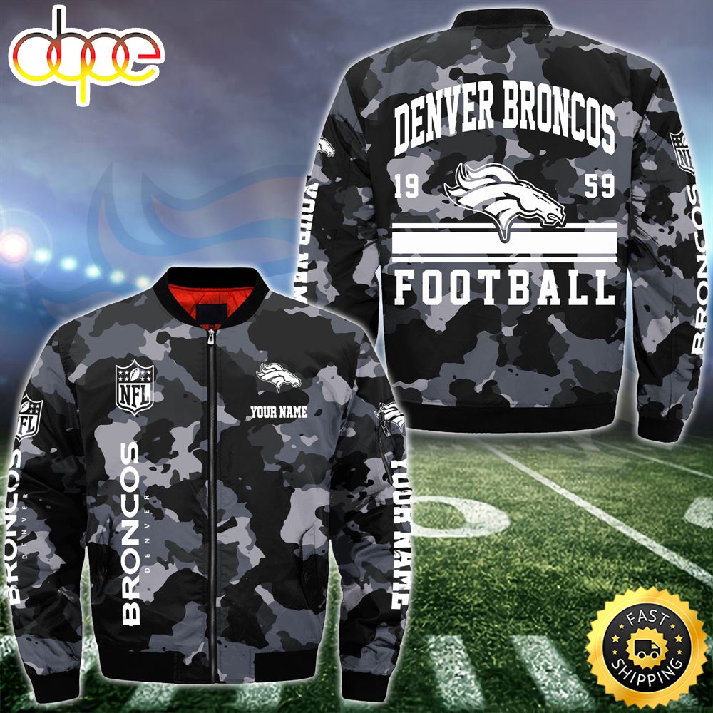 NFL Denver Broncos Bomber Jacket Custom Your Name