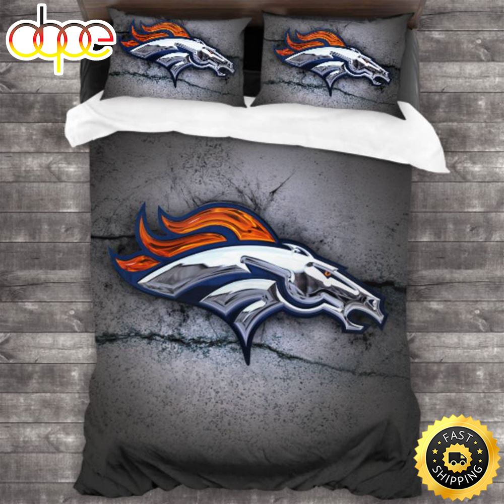 NFL Denver Broncos Grey Bedding Set