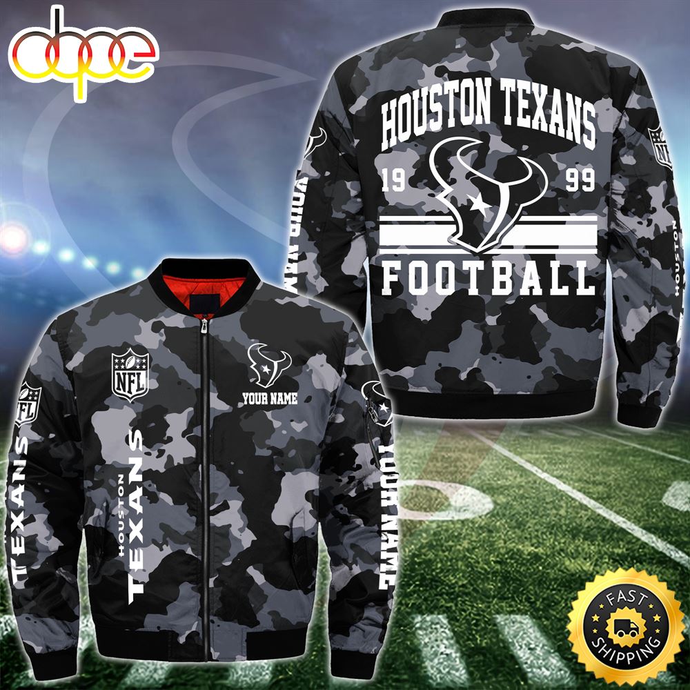 NFL Houston Texans Bomber Jacket Custom Your Name