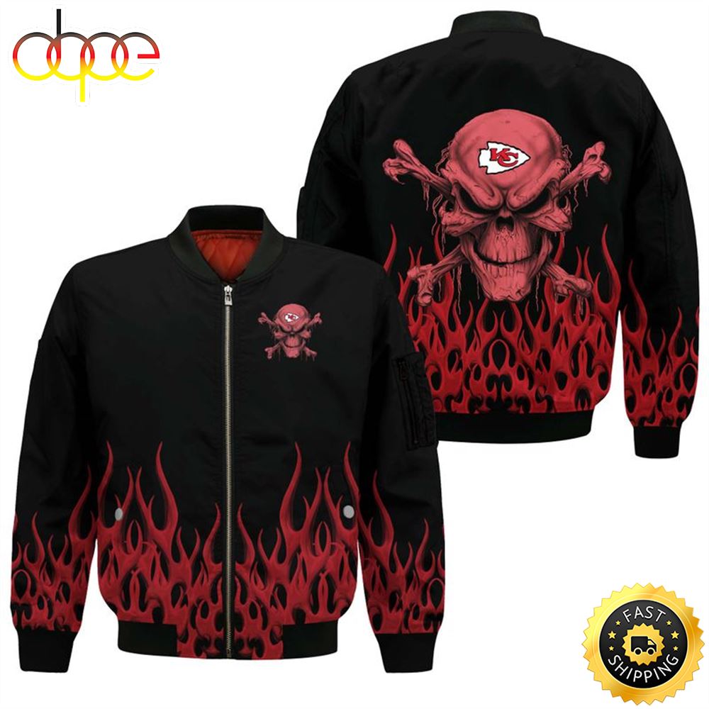 NFL Kansas City Chiefs All Over Print Bomber JacketsFor Gift