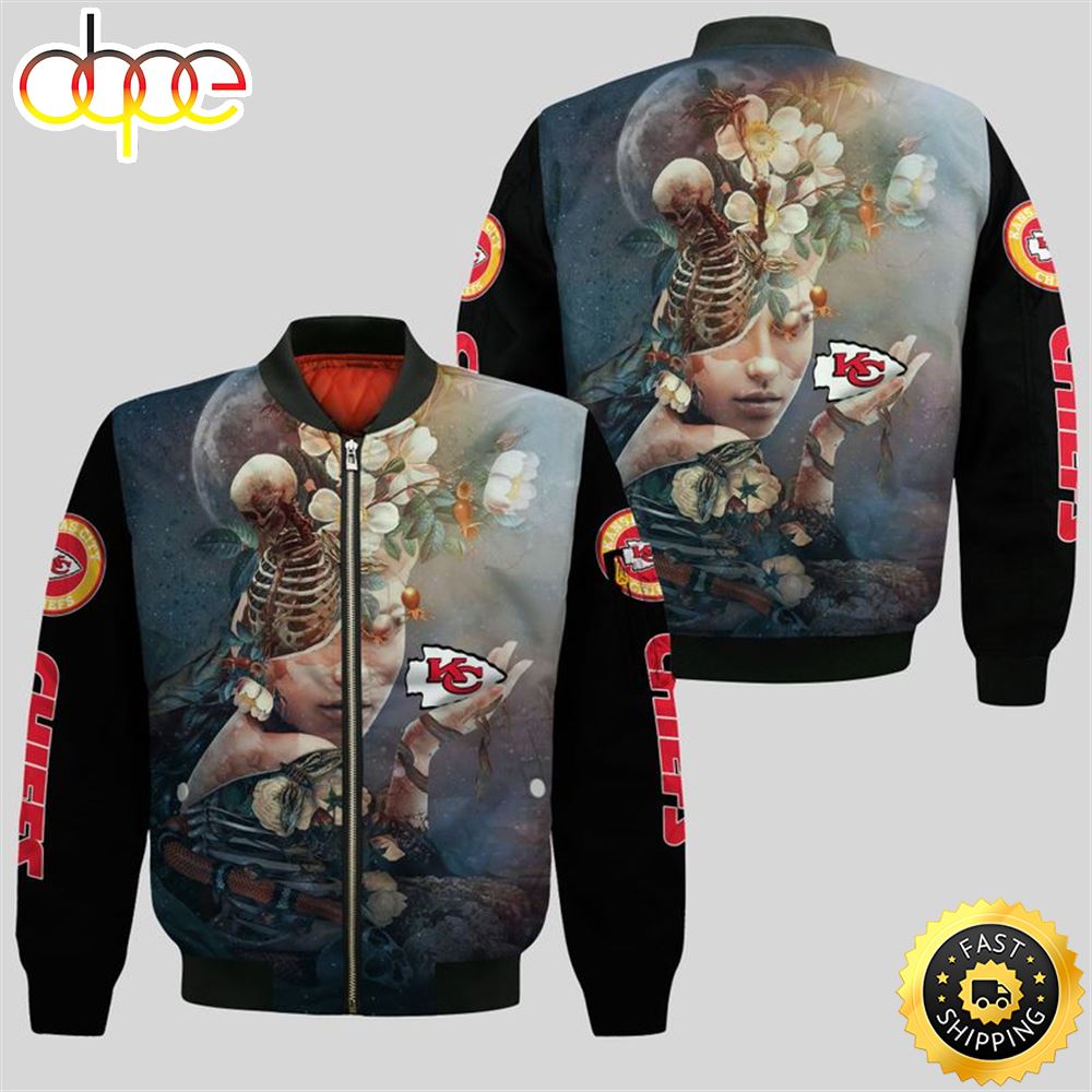 NFL Kansas City Chiefs All Over Print Bomber Jackets Size S-5XL 3D