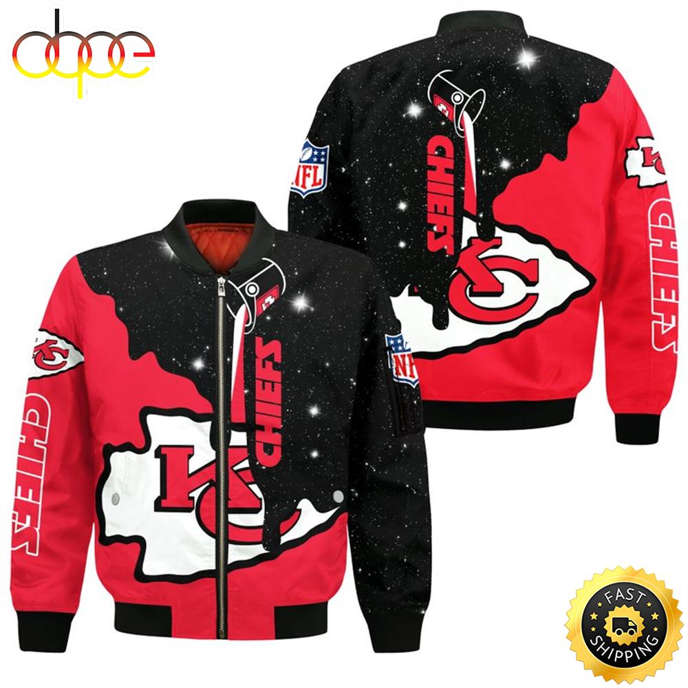 NFL Kansas City Chiefs All Over Print Bomber Jackets Size S-5XL NEW 3D