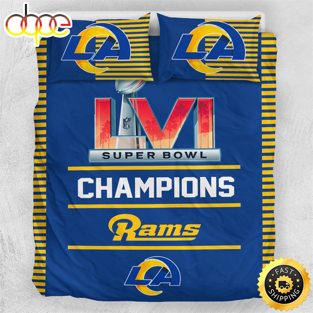 NFL Los Angeles Rams Super Bowl LVI Champions Bedding Set