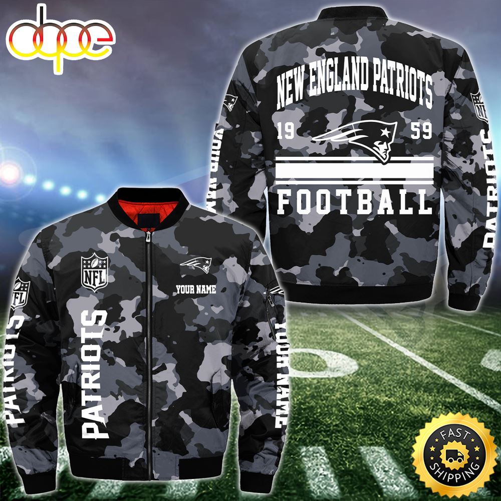 NFL New England Patriots Bomber Jacket Custom Your Name