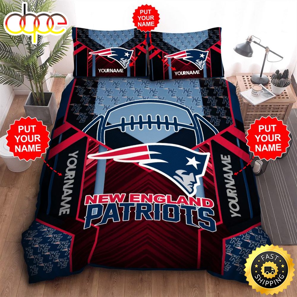 NFL New England Patriots Custom Name Special Bedding Set