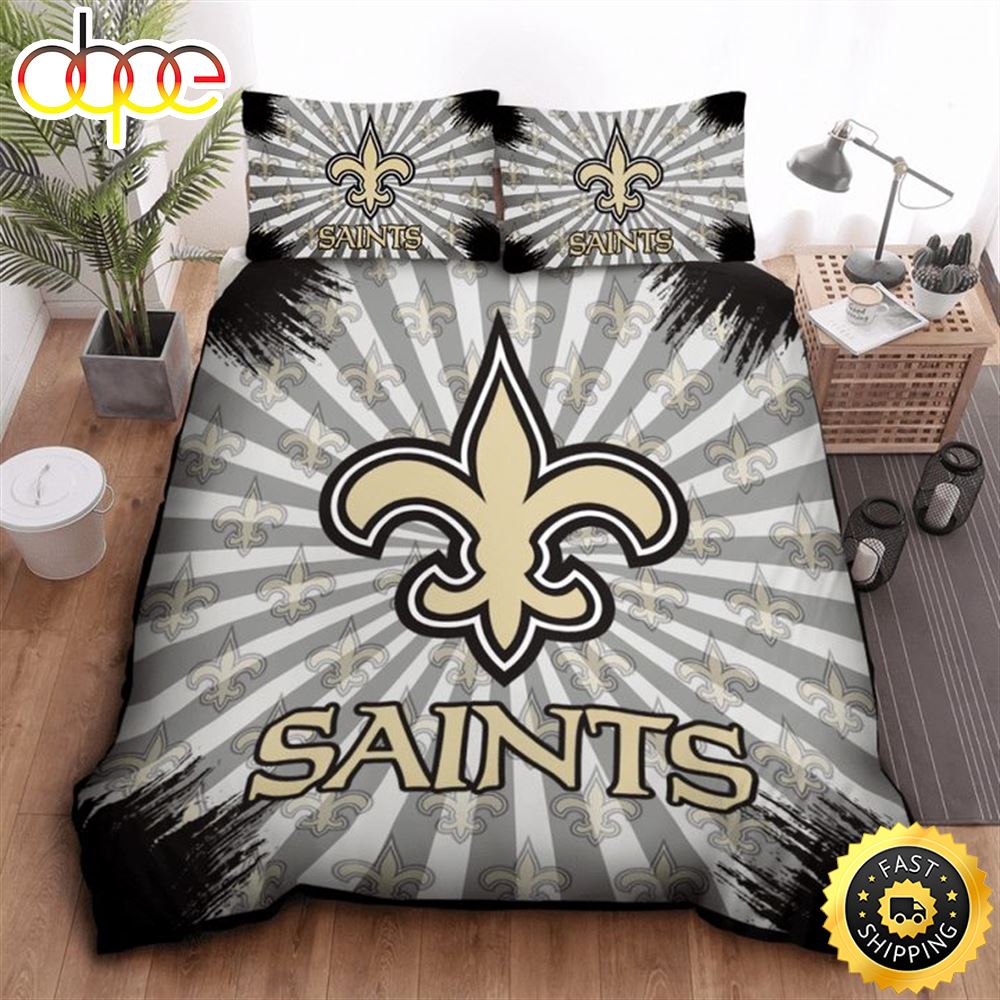 NFL New Orleans Saints Big Logo Highlight Bedding Set