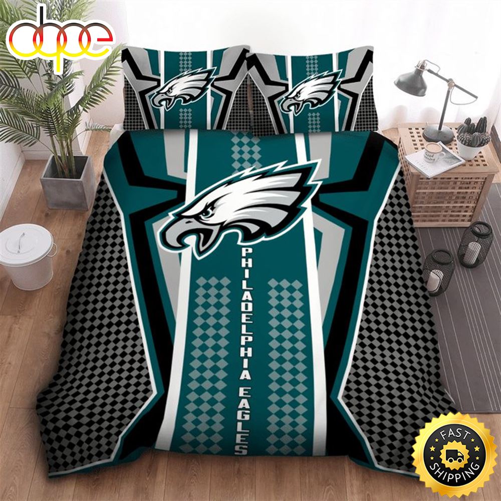 NFL Philadelphia Eagles Green Grey Bedding Set