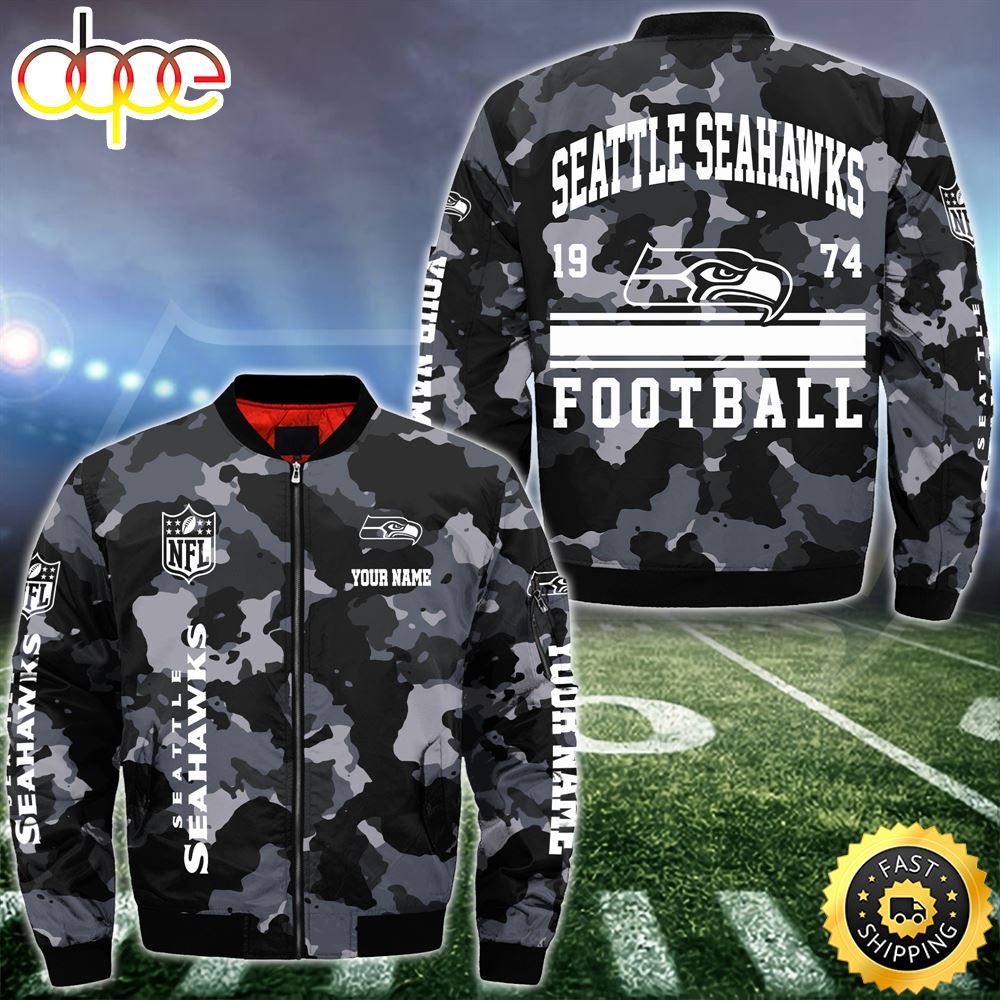 NFL Seattle Seahawks Bomber Jacket Custom Your Name