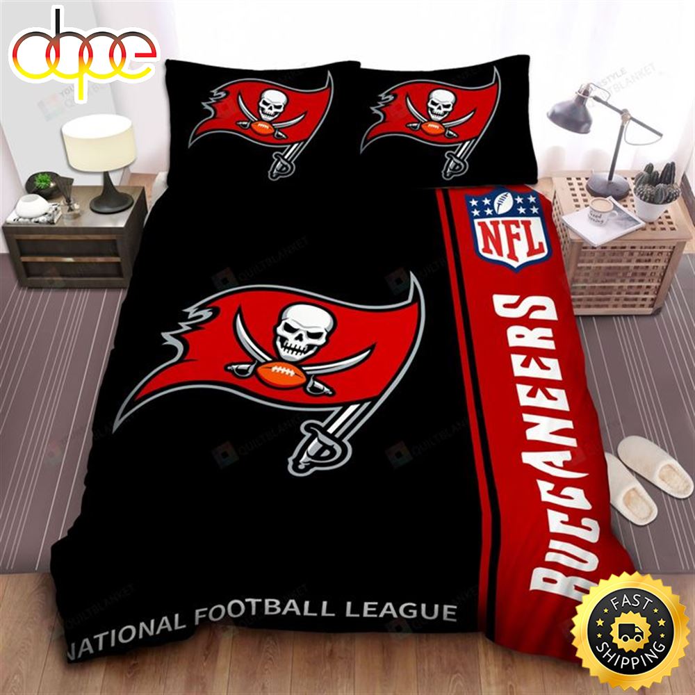 NFL Tampa Bay Buccaneers Black Red Bedding Set