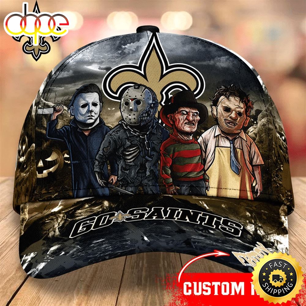 New Orleans Saints  Nfl Personalized Trending Cap Mixed Horror Movie Characters