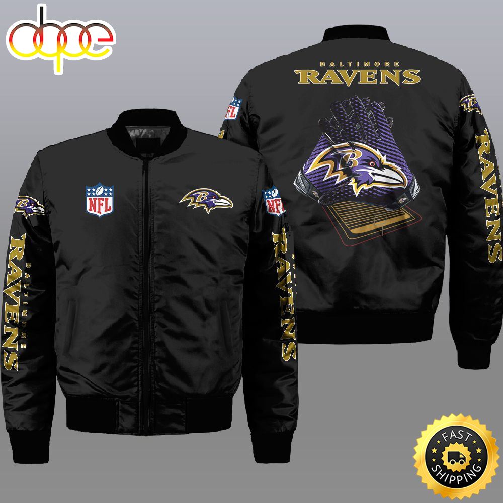 Nfl Baltimore Ravens 3D Bomber Jacket 2
