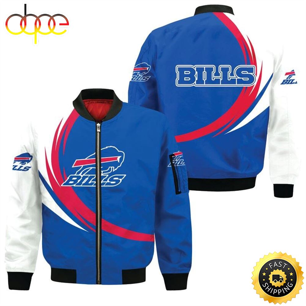 Nfl Buffalo Bills Curve Design Bomber Jacket