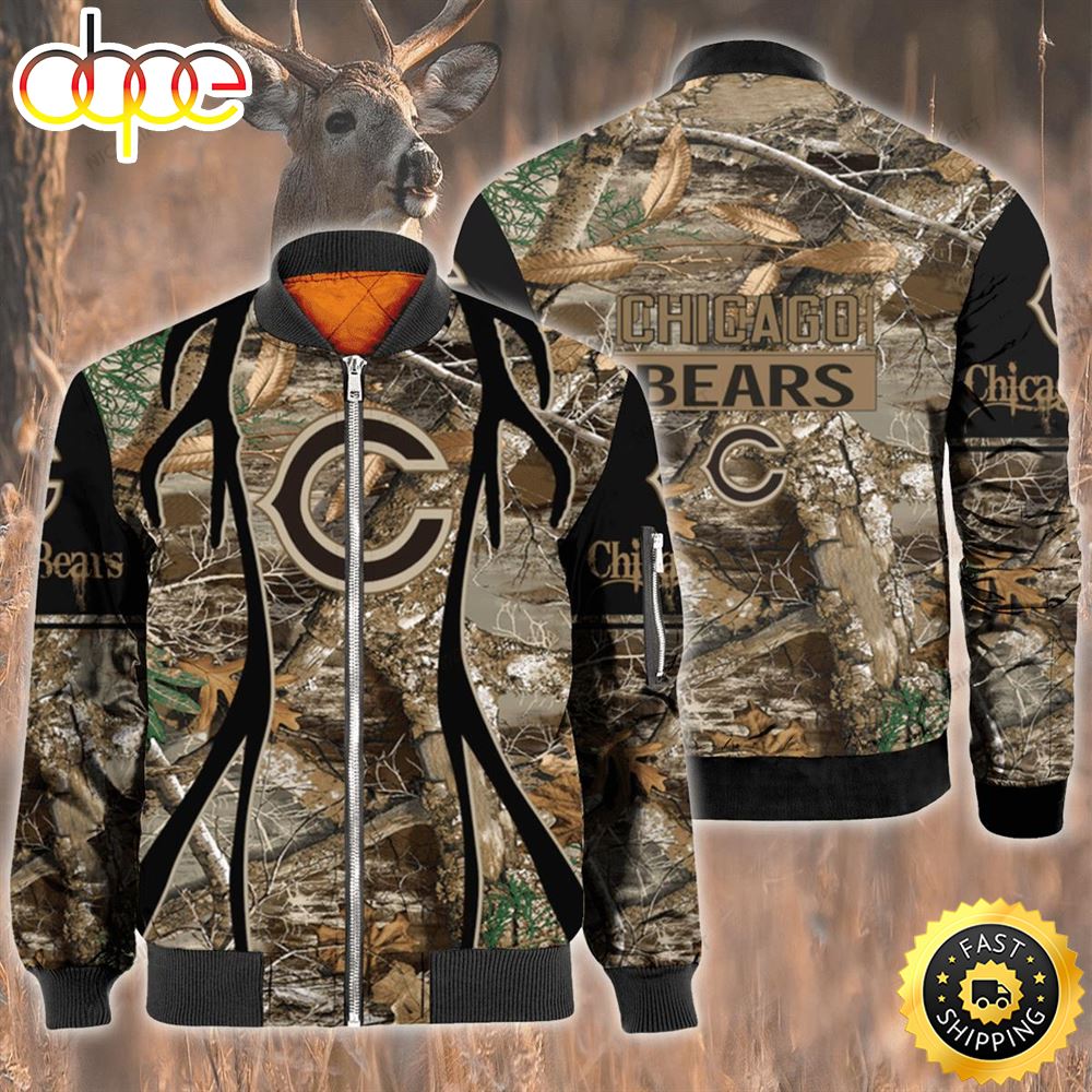 Nfl Chicago Bears Hunting Bomber Jacket