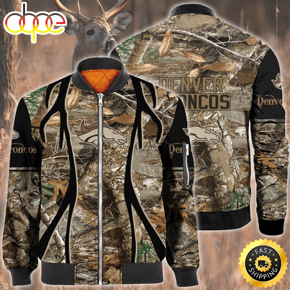 Nfl Denver Broncos Hunting Bomber Jacket