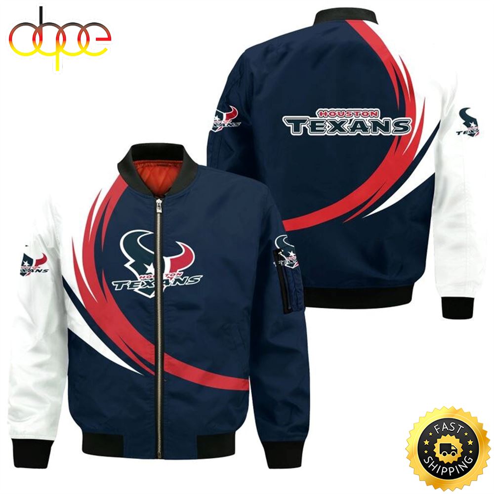 Nfl Houston Texans Curve Design Bomber Jacket
