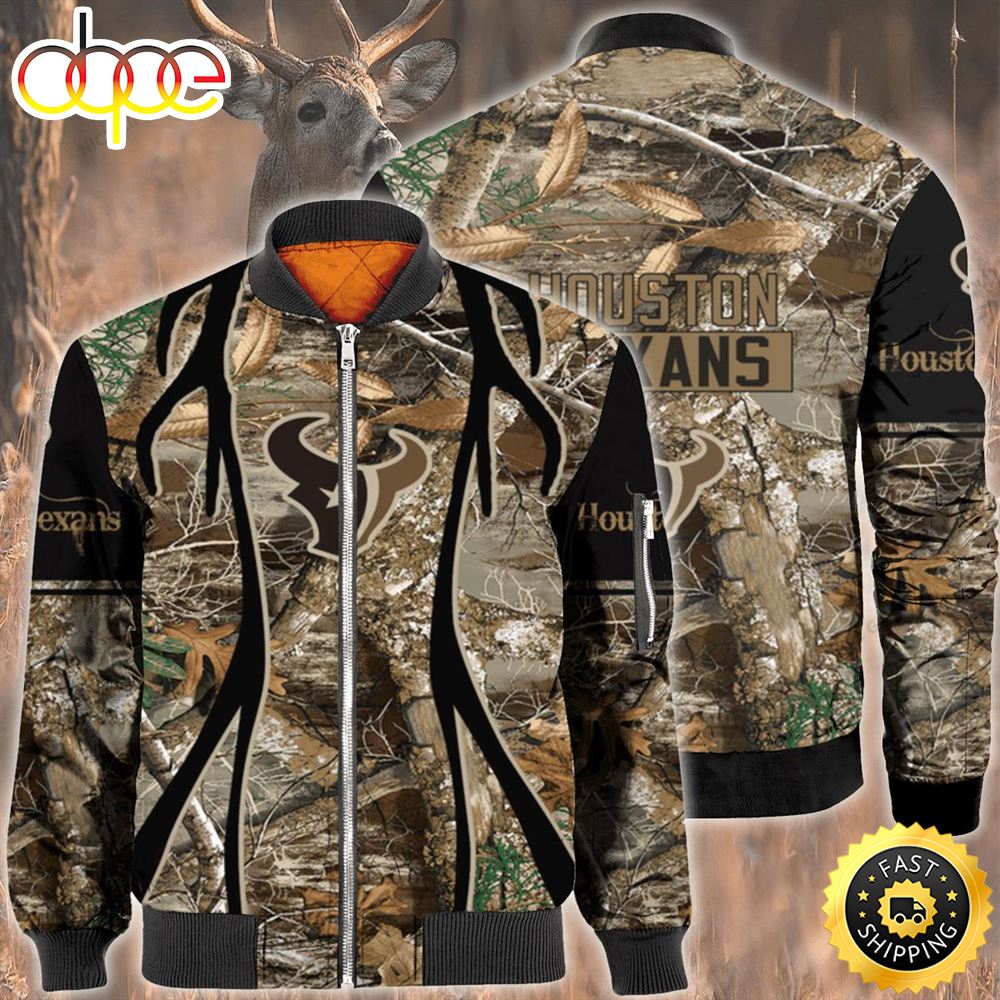 Nfl Houston Texans Hunting Bomber Jacket