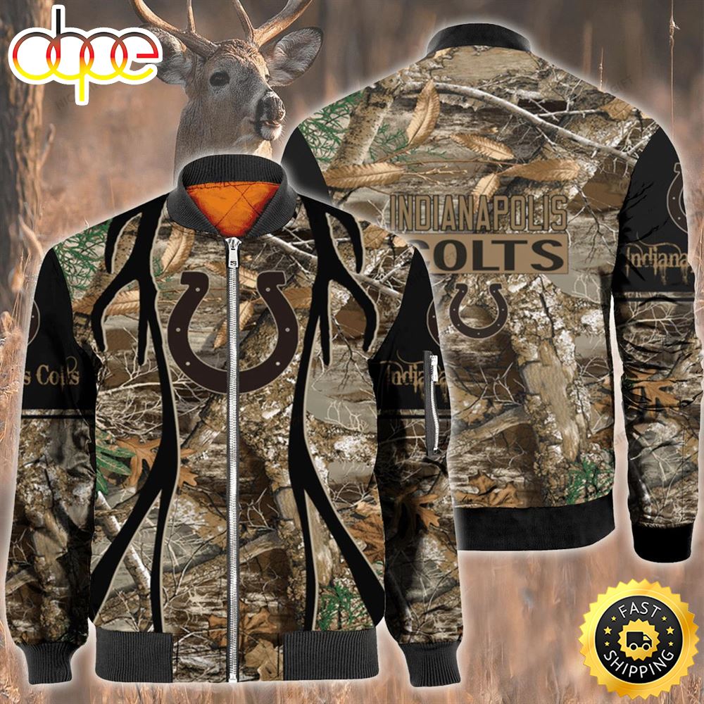 Nfl Indianapolis Colts Hunting Bomber Jacket
