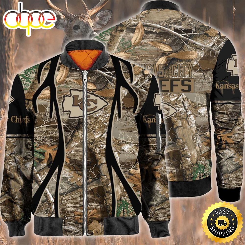 Nfl Kansas City Chiefs Hunting Bomber Jacket