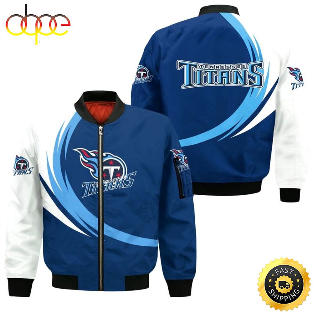 Nfl Tennessee Titans Curve Design Bomber Jacket
