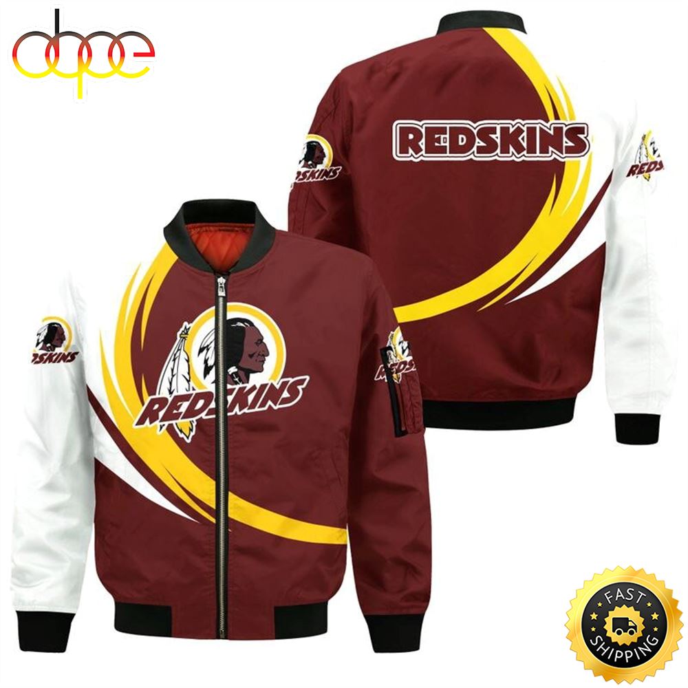 Nfl Washington Football Team Curve Design Bomber Jacket