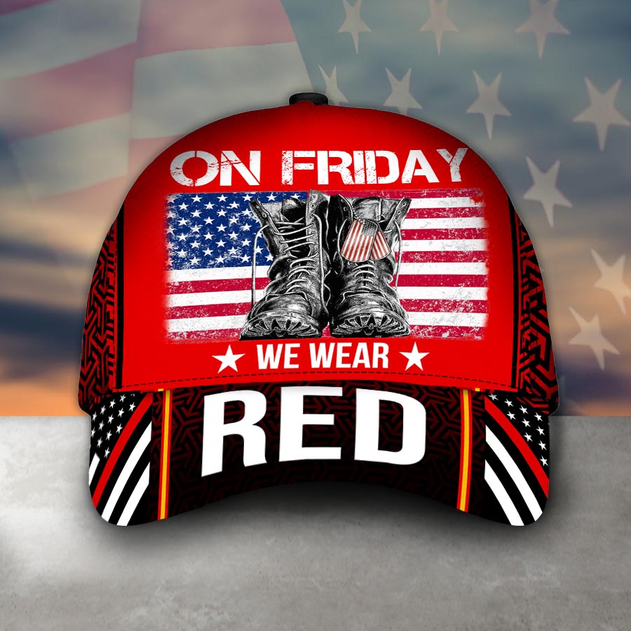 On Fridat We Wear Red Veteran Classic Cap