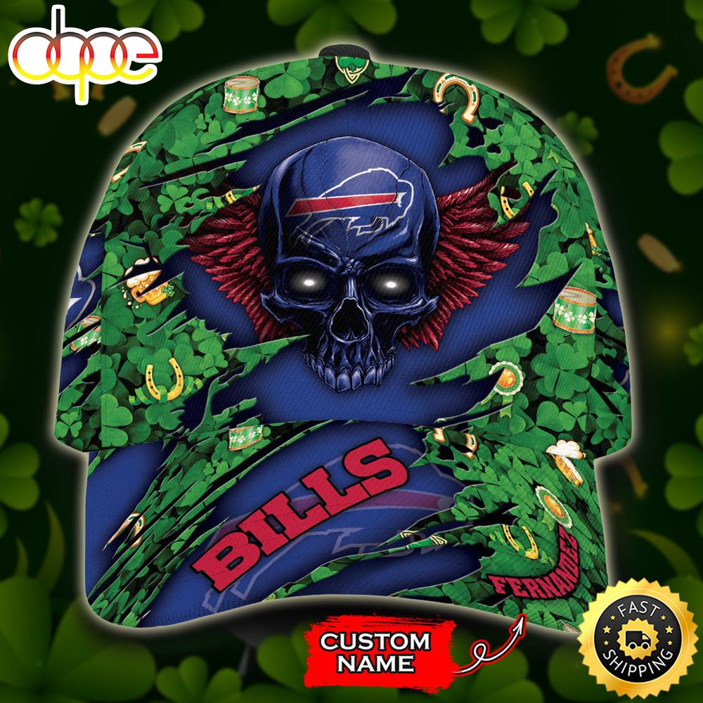 Personalized Buffalo Bills St Patrick's Day Skull All Over Print 3D Classic Cap-TPH