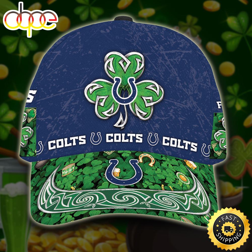 Personalized Indianapolis Colts St Patrick's Day All Over Print 3D Classic Cap-TPH