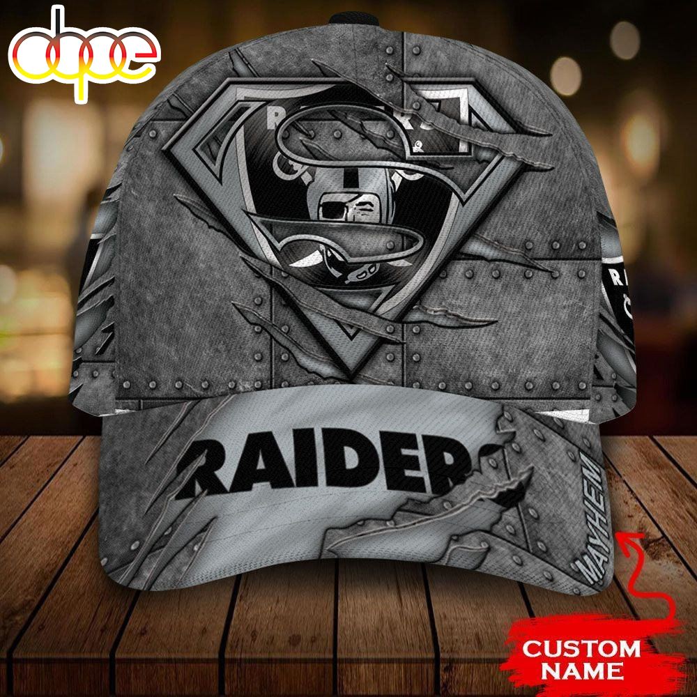 Personalized Las Vegas Raiders Superman All Over Print 3D Classic Cap